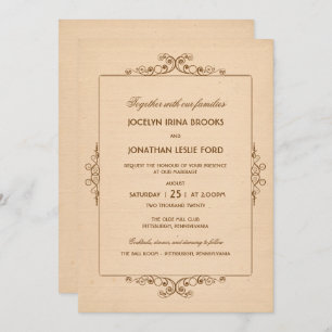 Convite Vintage Frame Weding