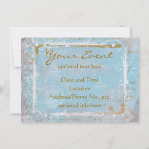 Convite Vintage French Toile & Script No.2