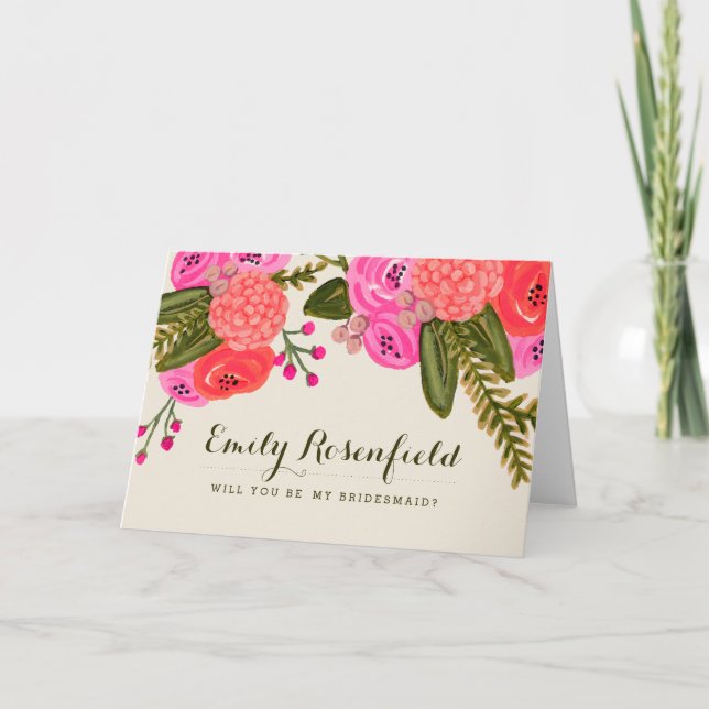 Convite Vintage Garden Party Card (Frente)