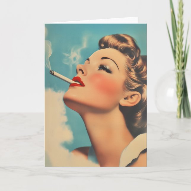 Convite Vintage Glamor Smoking Ad (Frente)