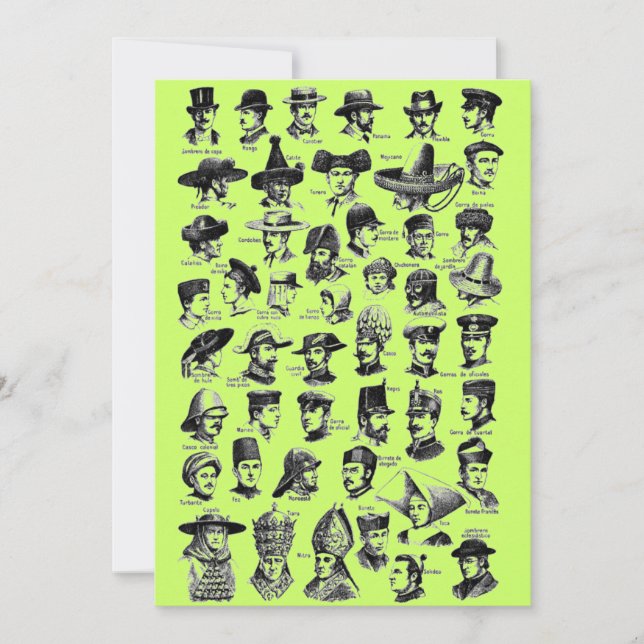 Convite Vintage Hats (Frente)