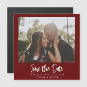 Convite Vintage Photo Wedding Save The Date Magnets