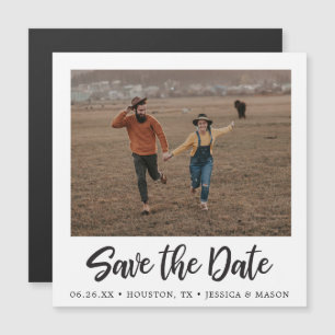 Convite Vintage Photo Wedding Save The Date Magnets