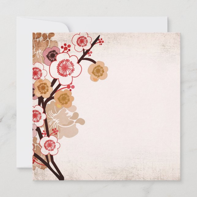 Convite Vintage sakura (Frente)