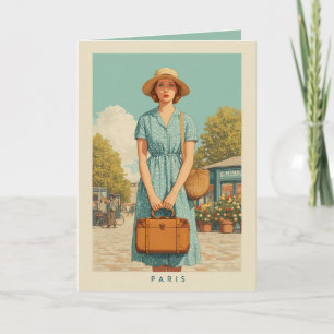 Convite Vintage Summer Stroll em Paris