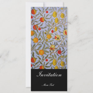 Convite Vintage Vitoriano Floral William Morris