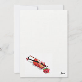 Convite Violino com uma Rosa