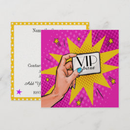 Convite VIP de Pop Art