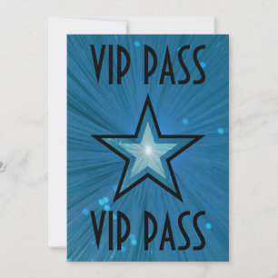 Convite 'VIP PASS' de Estrela Azul preto