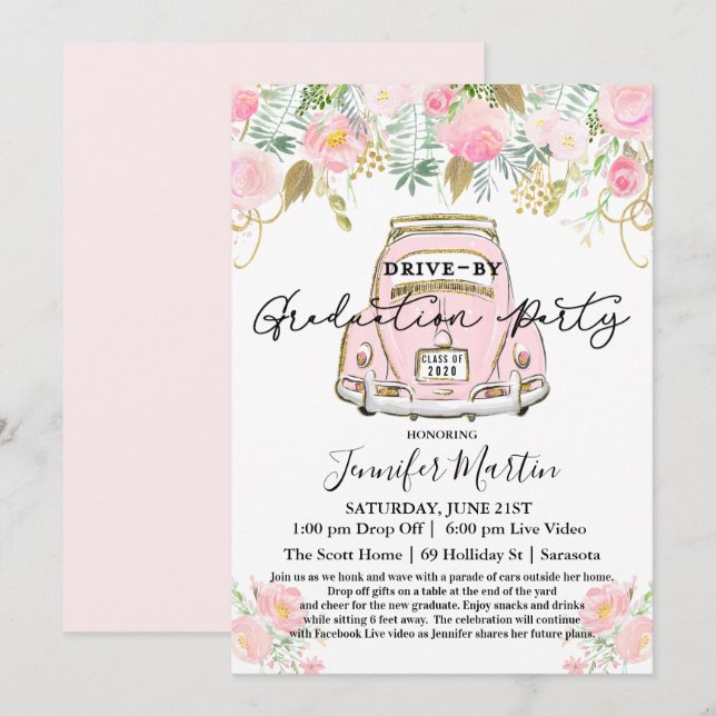 Convite Virtual de Unidade por Festa de formatura (Frente/Verso)