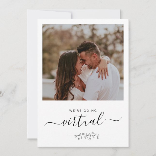 Convite Virtual Online Rustic Foto Weding (Frente)