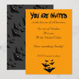 Convite Voadores morcegos fofos legal Halloween La