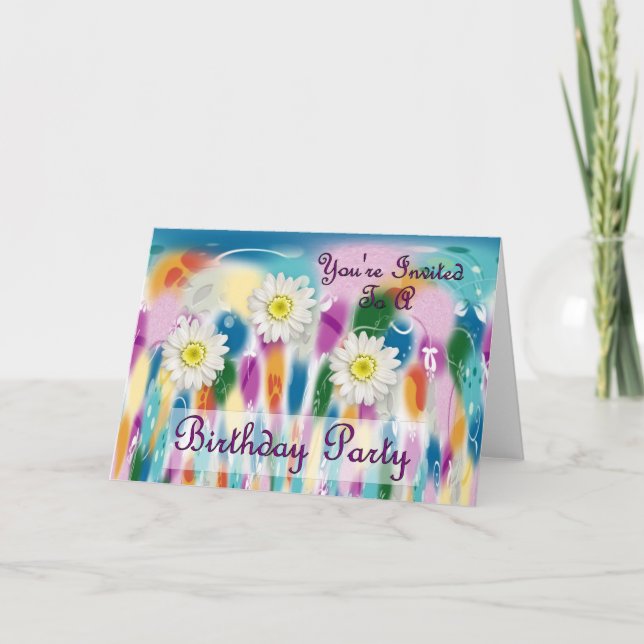 Convite Você're Convidado para uma Festa de aniversár (Frente)