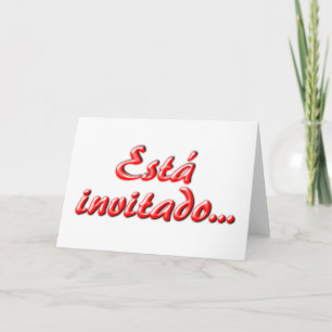 convite "Você Está Convidado", espanhol