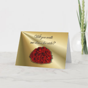 Convite Você me acompanhará até o altar? Igreja de casamen