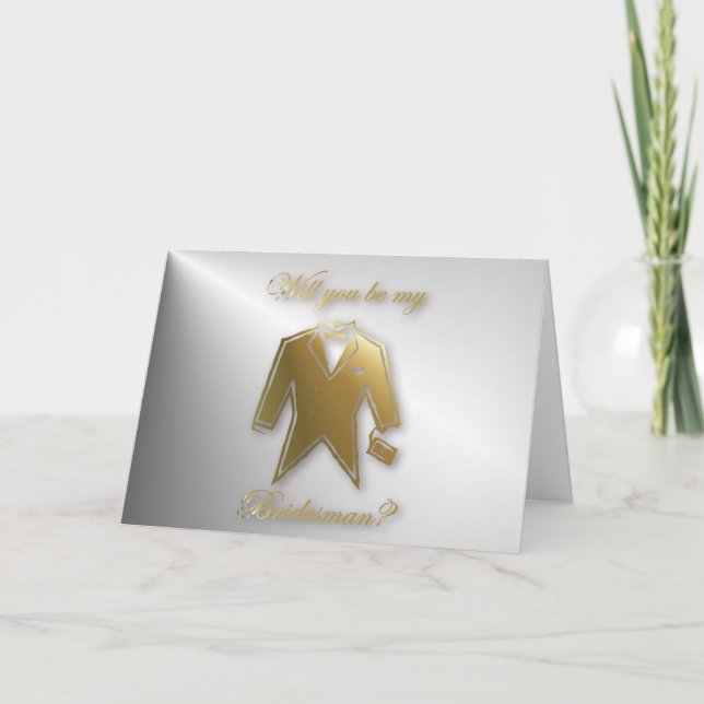 Convite Você será meu Bridesman? Pedido de Bridesman. (Frente)