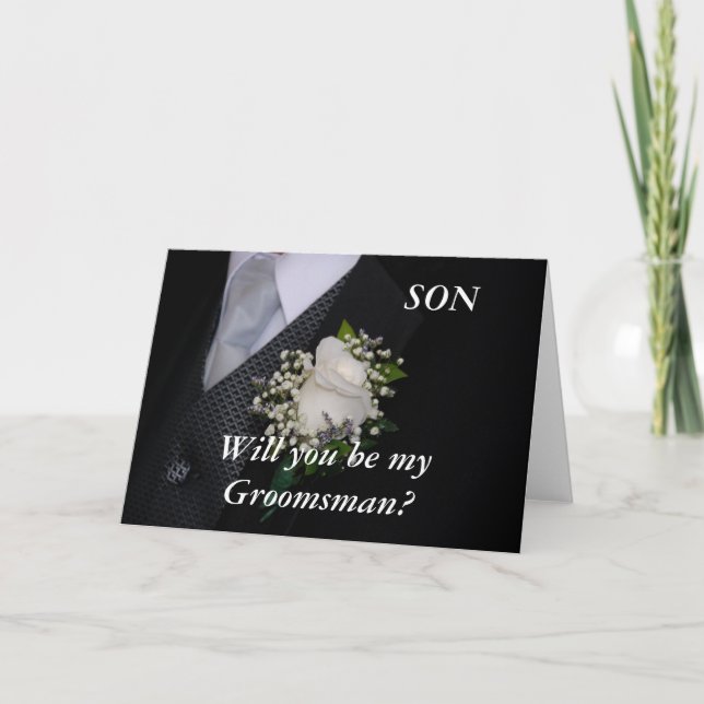 Convite Você Será Meu Filho Padrinho de casamento (Frente)