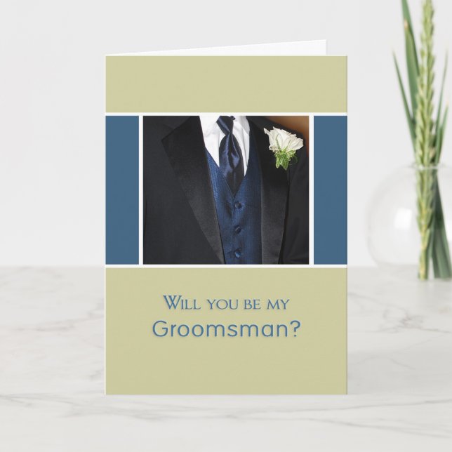Convite Você Será Meu Padrinho de casamento? (Frente)