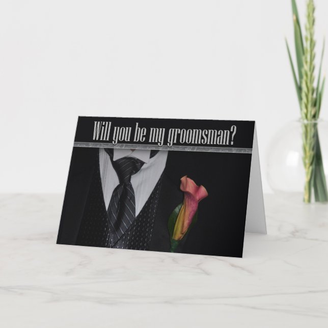Convite Você será meu padrinho de casamento? (Frente)