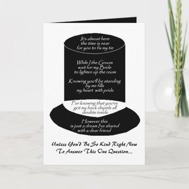 Convite "Você Será Meu Padrinho de Casamento" (Frente)