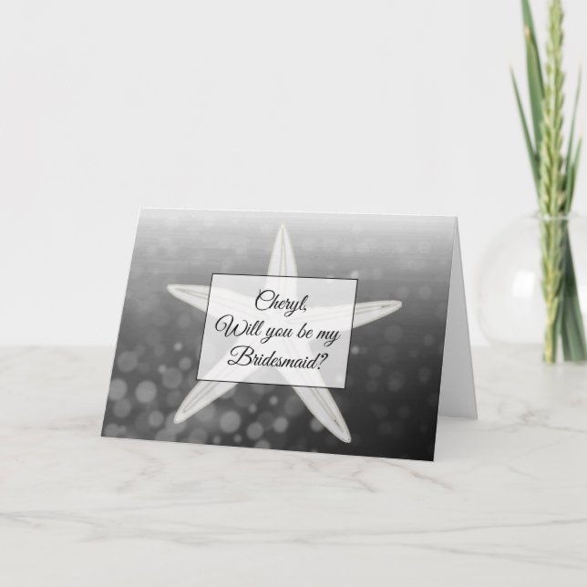 Convite Você será minha carta personalizada da Bridesmaid? (Frente)