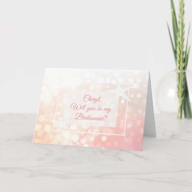 Convite Você será minha carta personalizada da Bridesmaid? (Frente)