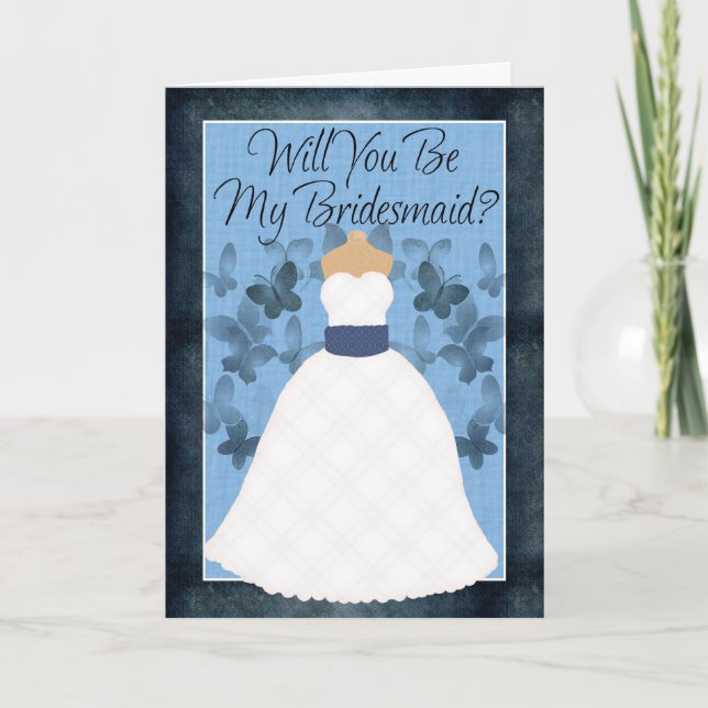 Convite Você será minha dama de Bridesmaid? (Frente)