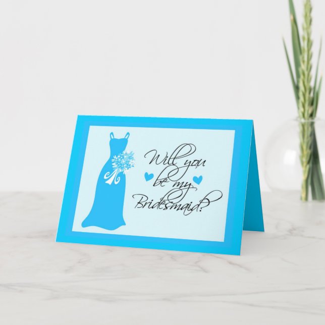 Convite Você será minha dama de Bridesmaid? (Frente)