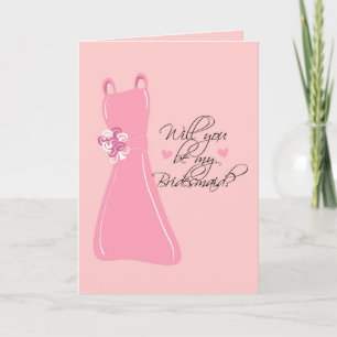 Convite "Você será minha dama de Bridesmaid?"