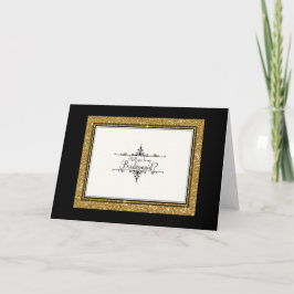 Convite Você será minha dama de Bridesmaid? Dourada Glitte