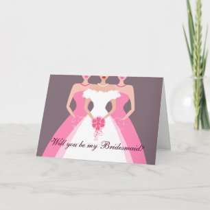 Convite Você será minha dama de Bridesmaid? Partido Bridal