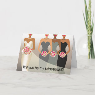 Convite Você será minha dama de Bridesmaid? Partido Bridal