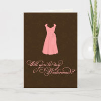 Você será minha dama de Bridesmaid? Sua cor e choc