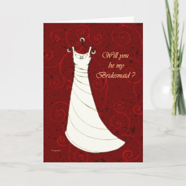 Convite Você será minha dama de honra? (Frente)