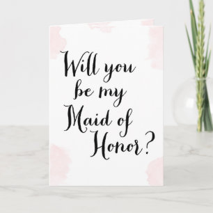 Convite Você Será Minha Madrinha de casamento?   Aquarela