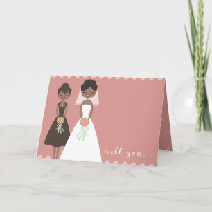Convite Você Será Minha Madrinha de casamento De Saudação 