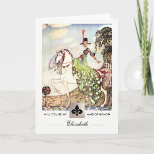Convite Você será minha Madrinha de casamento? Vintage Art