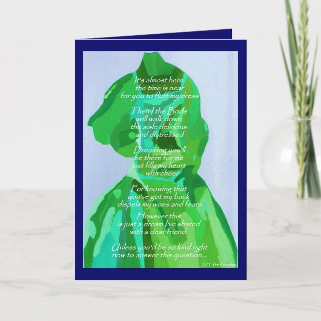 Convite Você Será Minha Matriz De Honra Primavera/Cartão D (Frente)