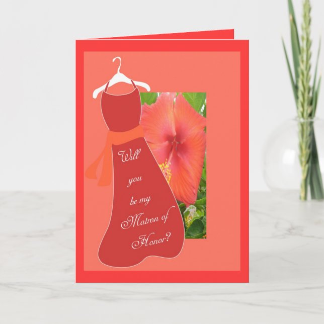 Convite Você será minha matrona da honra? (Frente)