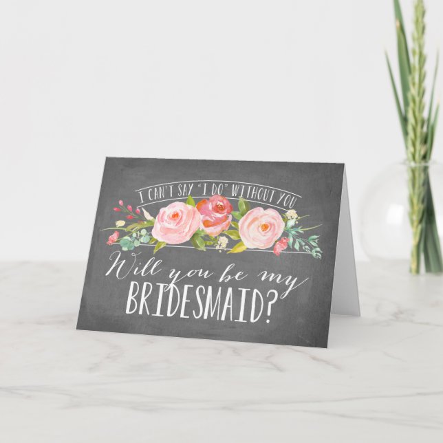 Convite Você Será Minha Porta-Vozes? | Bridesmaid (Frente)