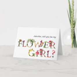 Convite Você será minha tipografia floral bonito do