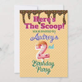 Convite Waffle Cone Here's the Scoop