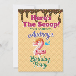 Convite Waffle Cone Here's the Scoop