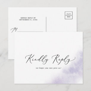 Convite Wash de Aquarela   Cartão postal RSVP de Música Ro