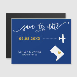Convite Washington DC Wedding Save the Date Card, Mapa