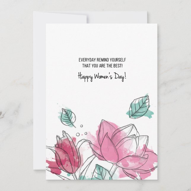 Convite Watercolor Blooms (Frente)