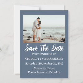 Convite Watercolor Coastal Seascape Wedding Save The Date 