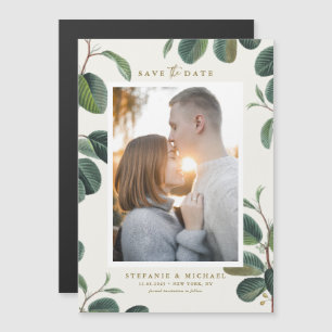 Convite Watercolor deixa foto botânica para salvar a data