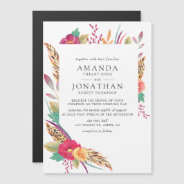 Convite Watercolor Floral Safari Wedding