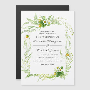Convite Watercolor Greenery Wedding